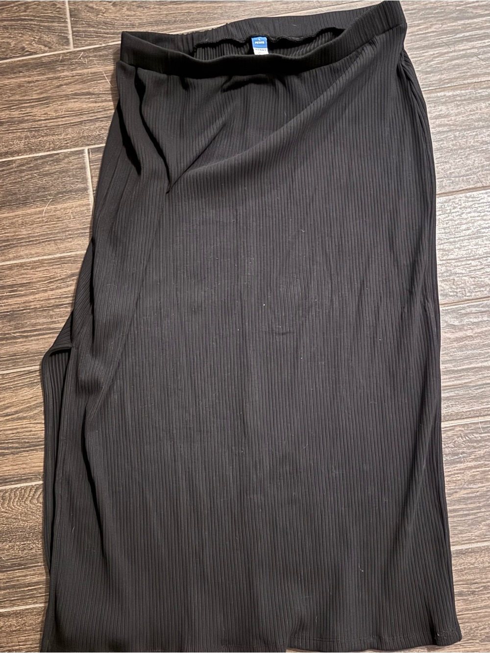 Old Navy Black Ribbed Petite Skirt